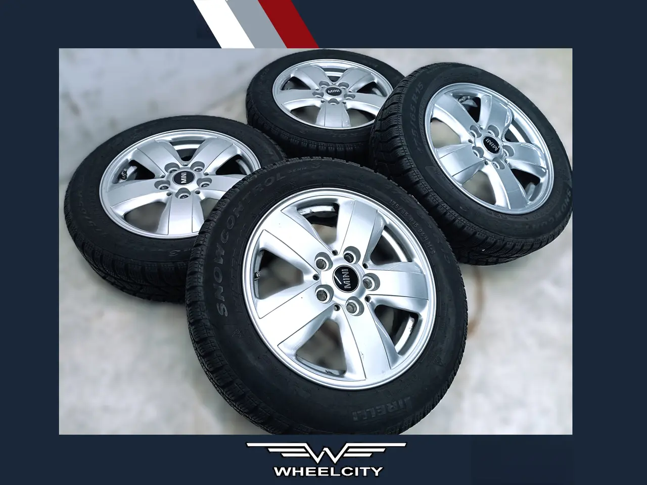 Billede 1 - 5x112 15" ET46 nav 66,6ø MINI vinter fælge TPMS