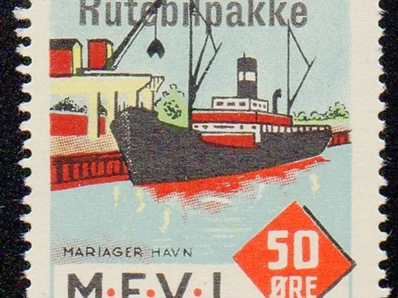 Billede 1 - Mariager - Faarup - Viborg - Jernbane - Rutebilpakke - 50 Øre - Ustemplet
