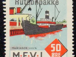 Mariager - Faarup - Viborg - Jernbane - Rutebilpakke - 50 Øre - Ustemplet