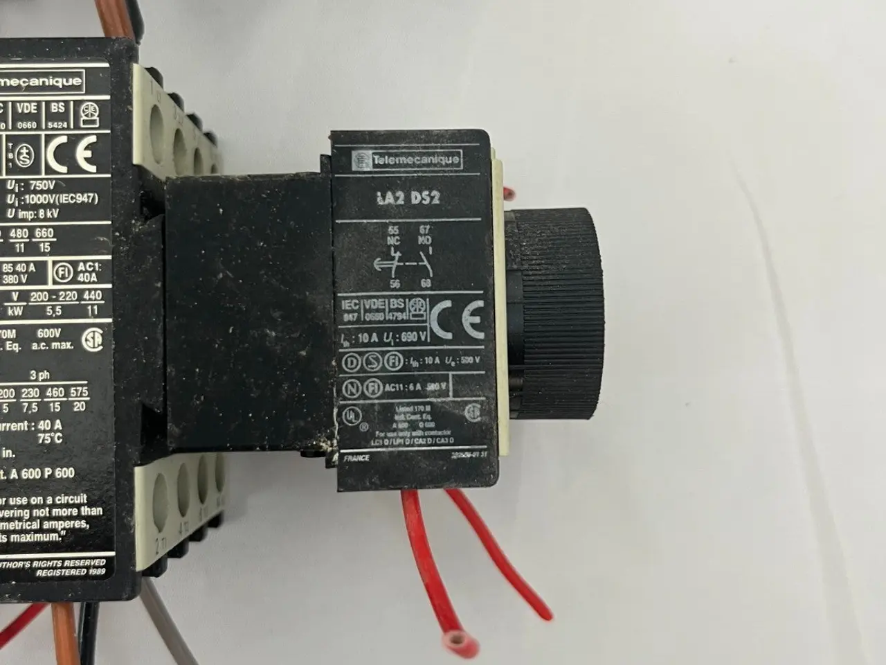 Billede 5 - Telemecanique 40A AC kontaktor + LA2 DS2 Pneumatic