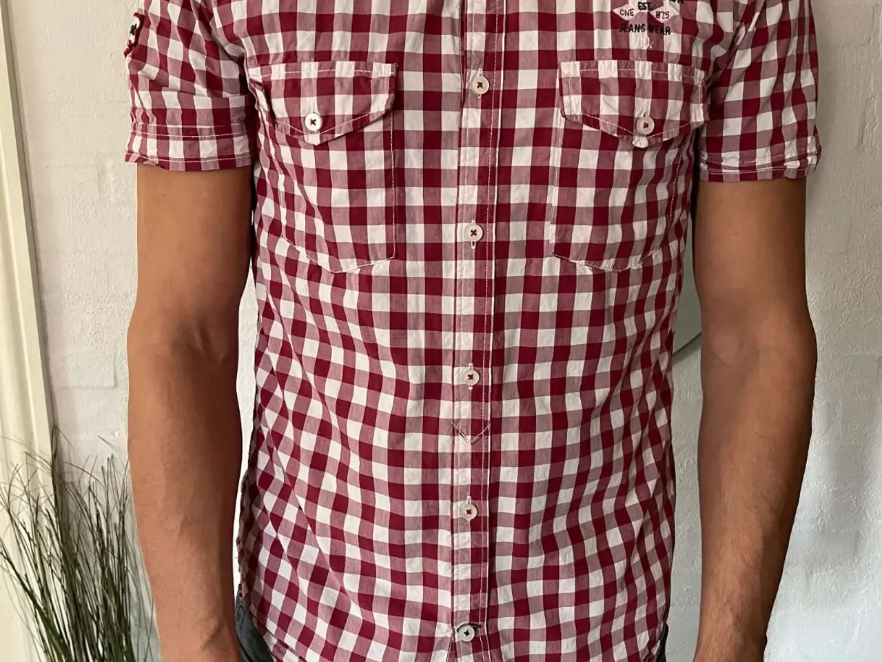 Billede 3 - Jack & Jones ternet kortærmet skjorte L