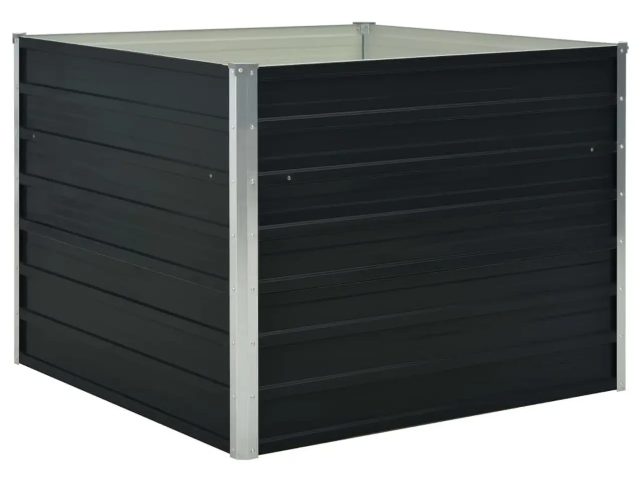 Billede 2 - Hævet plantekasse 100×100×77 cm - galvaniseret stål, antracitgrå