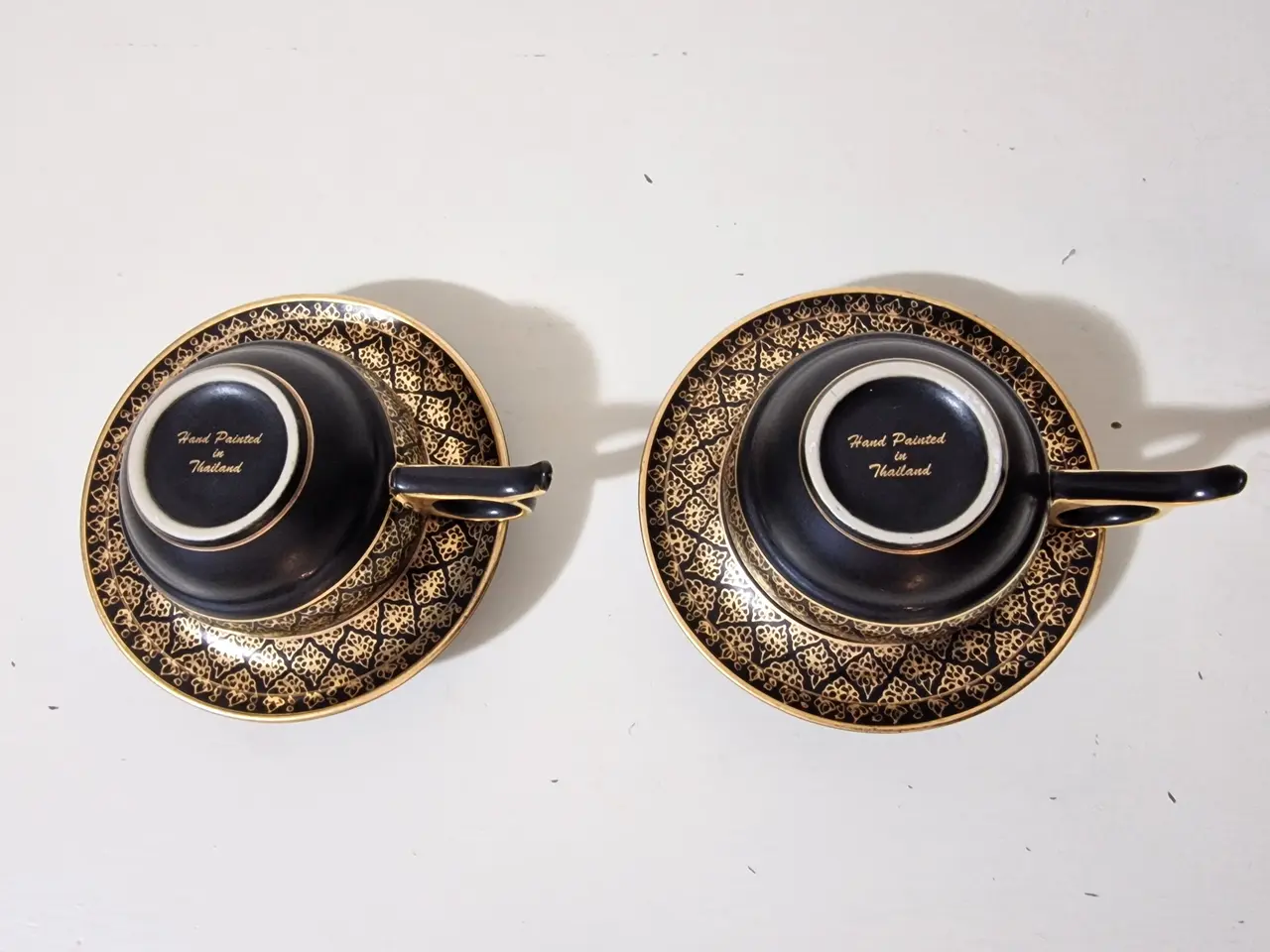 Billede 7 - Et par Benjarong espresso-kopper og underkopper.