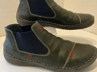 RIEKER , Mørkegrøn, Nubuck læder,