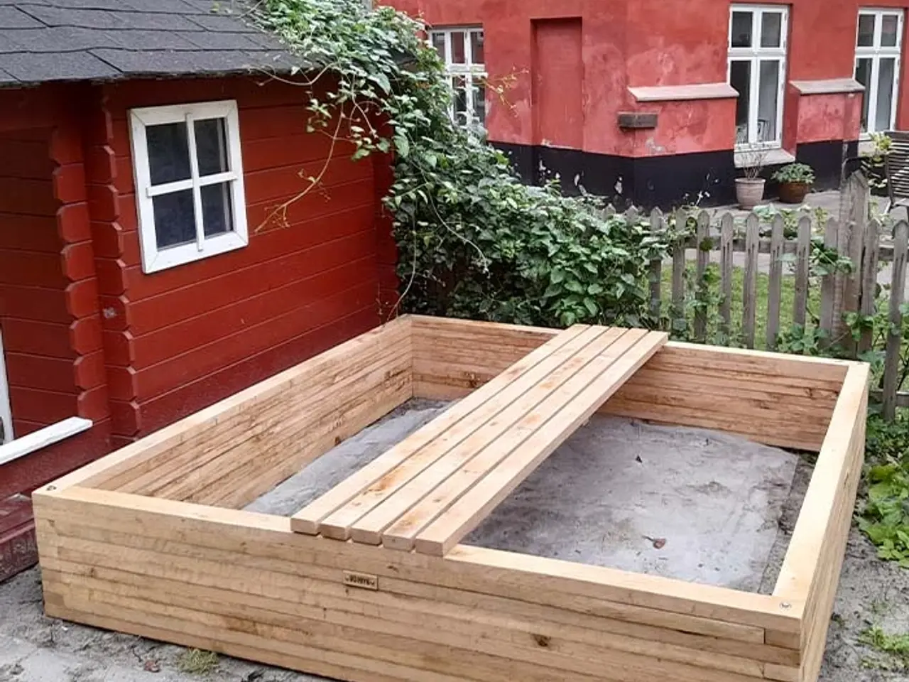 Billede 3 - Sandkasse, egetræ - byggesæt