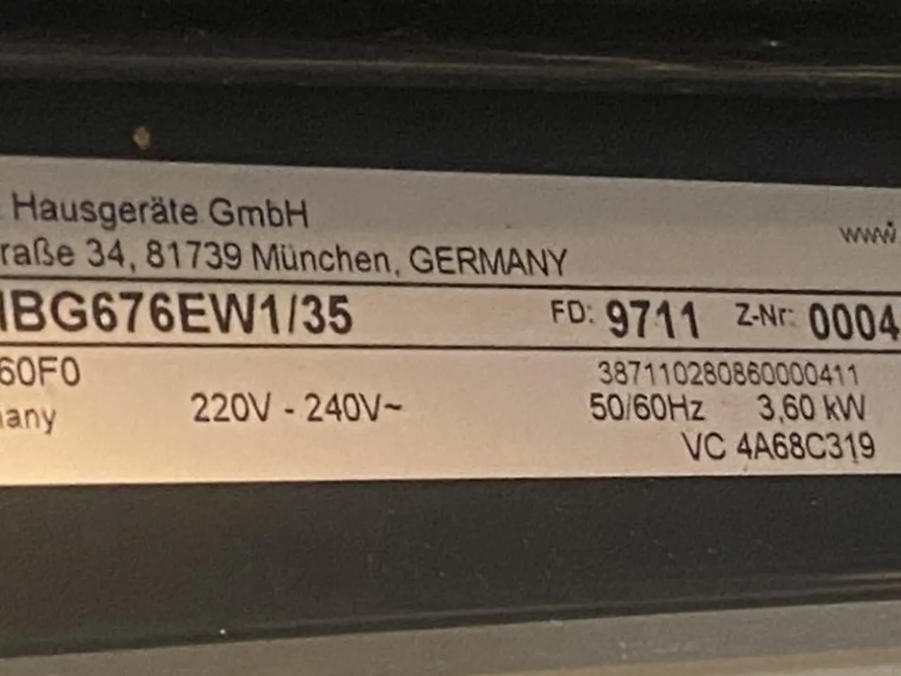 Billede 11 - Bosch indbygningsovn pyrolyse, 4D varmluft 3.200 k