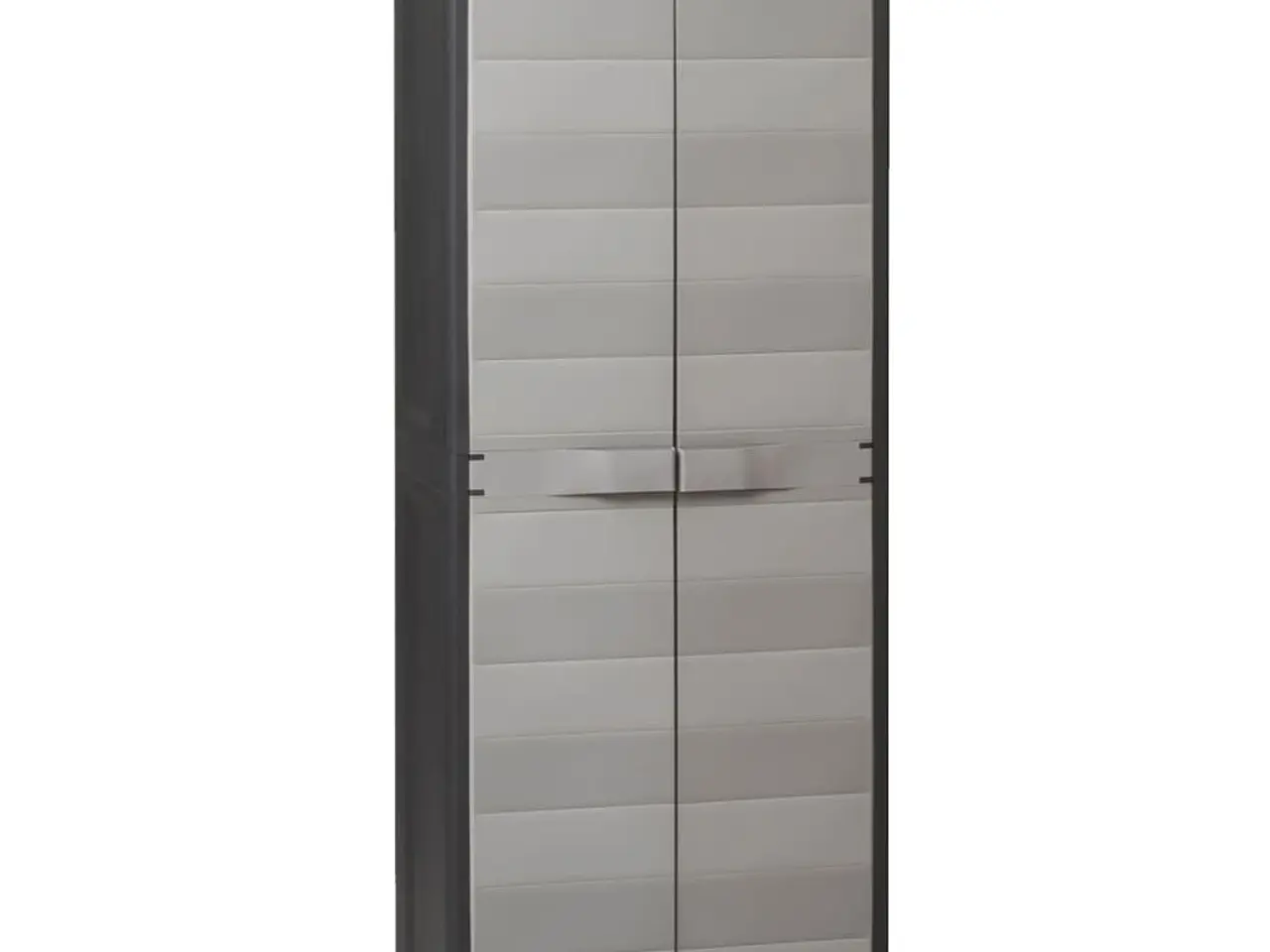 Billede 1 - Haveopbevaringsskab med 3 justerbare hylder - sort/grå, 65×38×171 cm