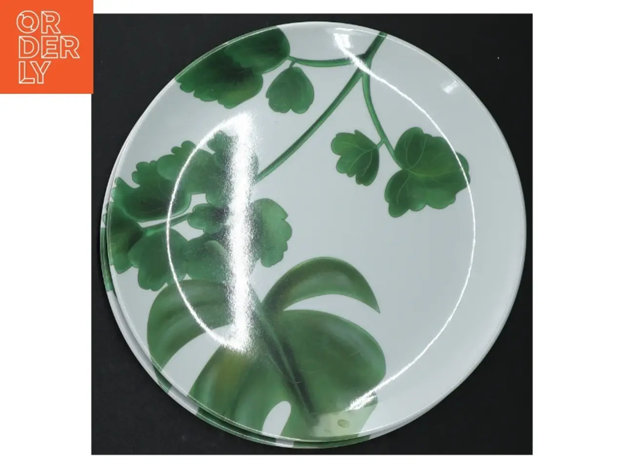 Billede 8 - Dekorative tallerkener med blade-motiv (str. Ø. 20 cm)