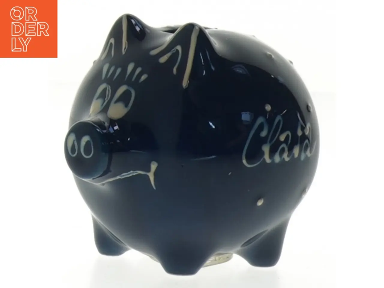 Billede 1 - Blå sparegris 'Clara' (str. 9,5 cm)