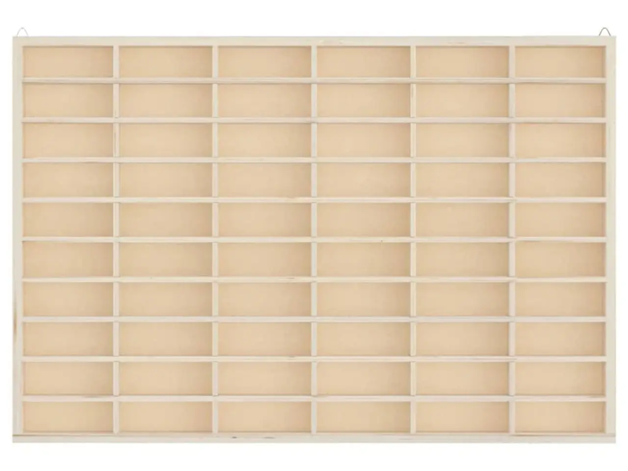 Billede 4 - Væghængt samlermontre med 60 rum - 60 x 4,5 x 40,5 cm