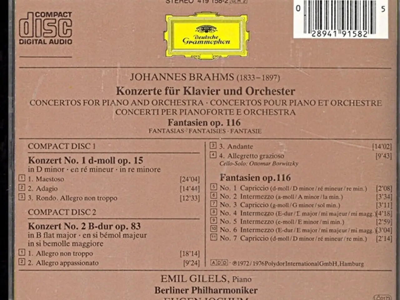 Billede 3 - Brahms* - Emil Gilels – Die… – 2CD