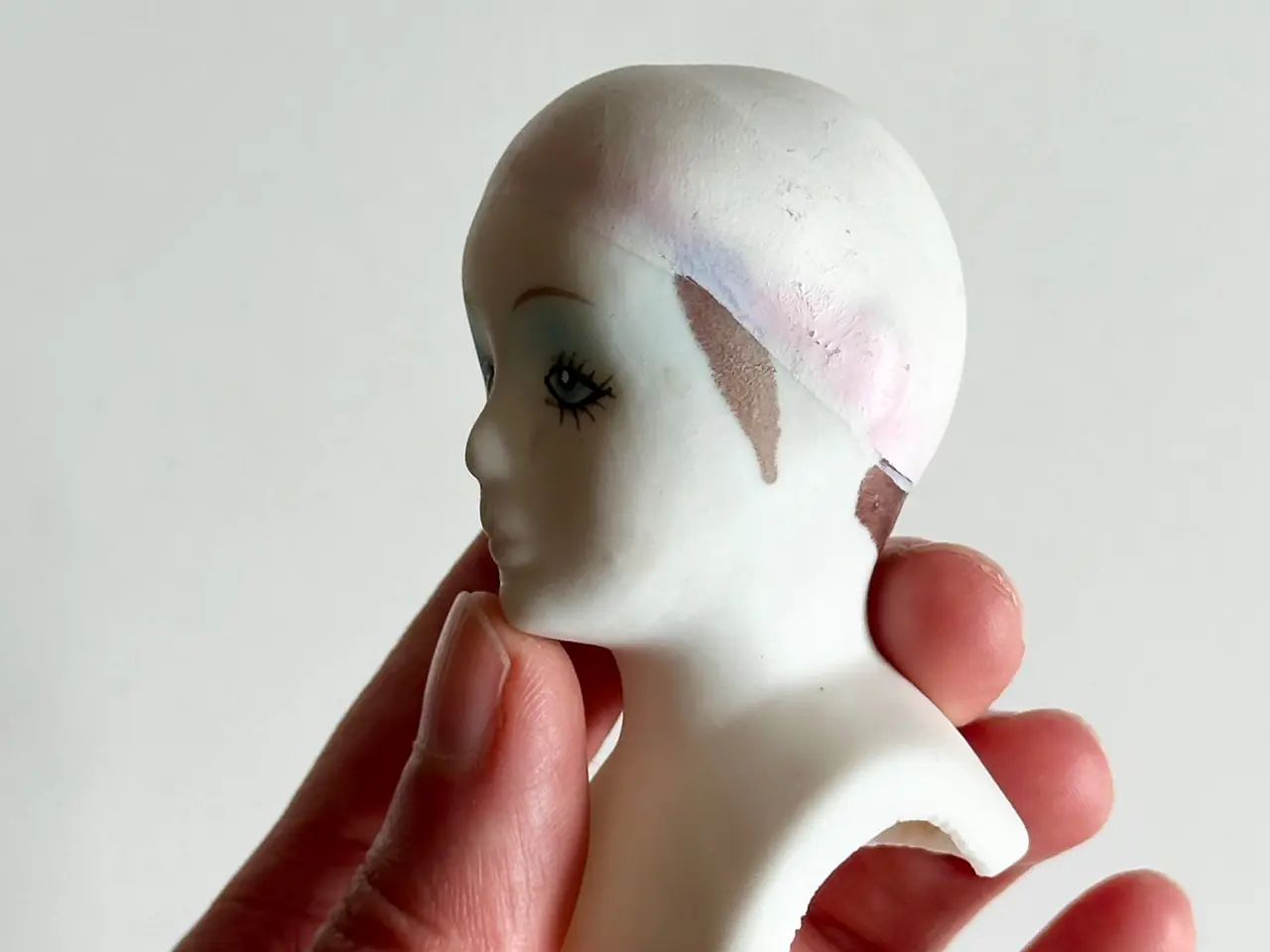 Billede 5 - Dukkehoved, porcelæn