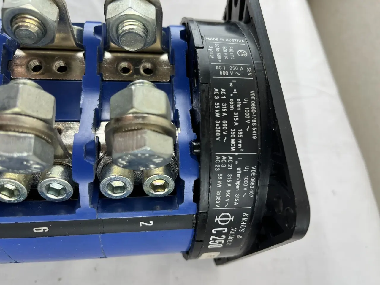Billede 4 - Kraus Naimer C250 250A Rotary Cam kontakt 3-Pole