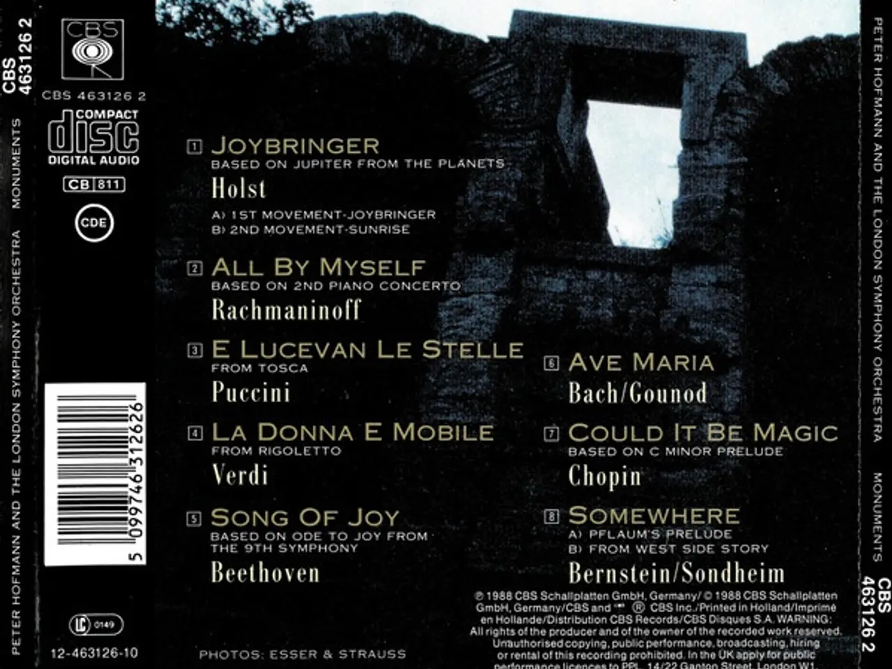Billede 2 - Peter Hofmann & The… – Monuments – CD