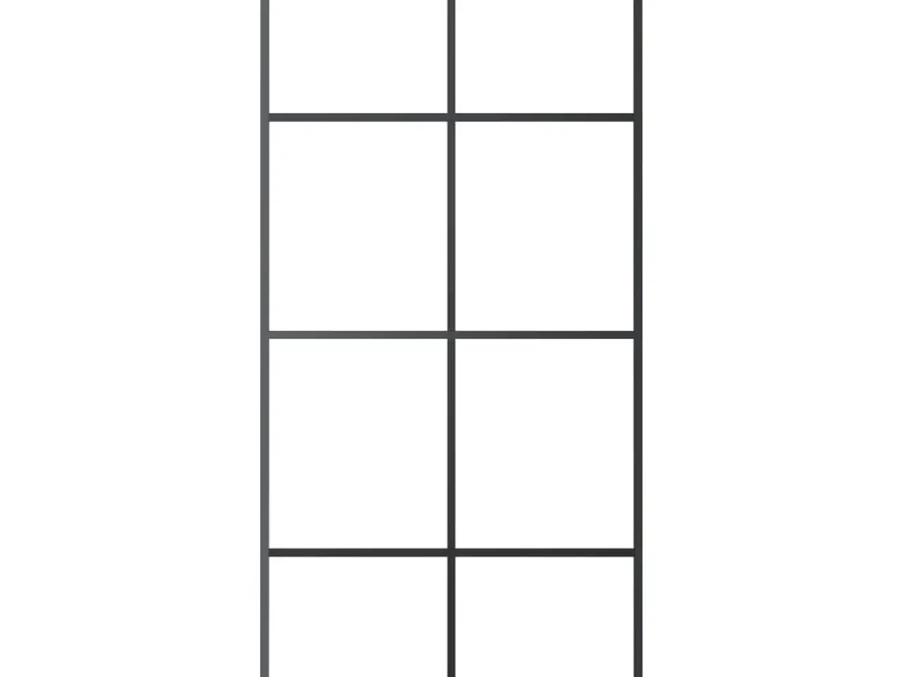 Billede 3 - Skydedør 90x205 cm sikkerhedsglas og aluminium sort