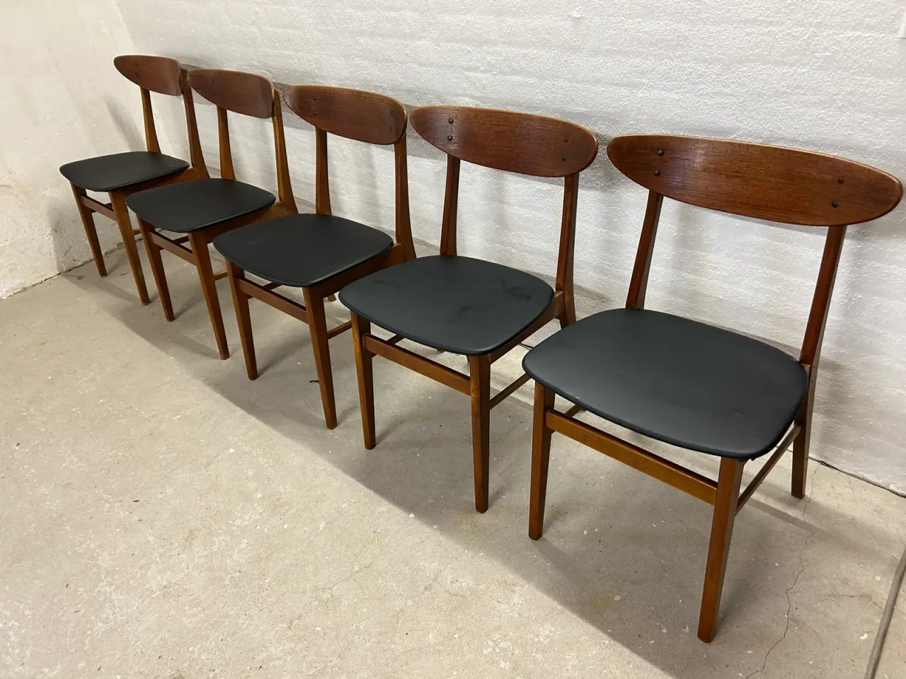 Billede 3 - SÆT PÅ 6 VINTAGE SPISESTOLE – FARSTRUP MODEL 210