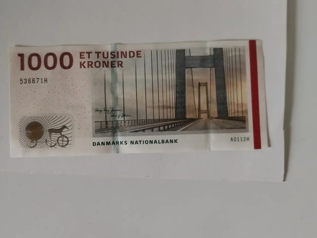 Billede 2 - 1000 Kroner fra 2011. Bankfrisk 