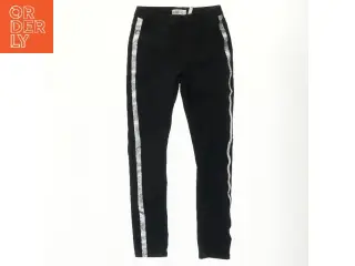 Lange sorte bukser med glitter striber fra H&M (str. 134)