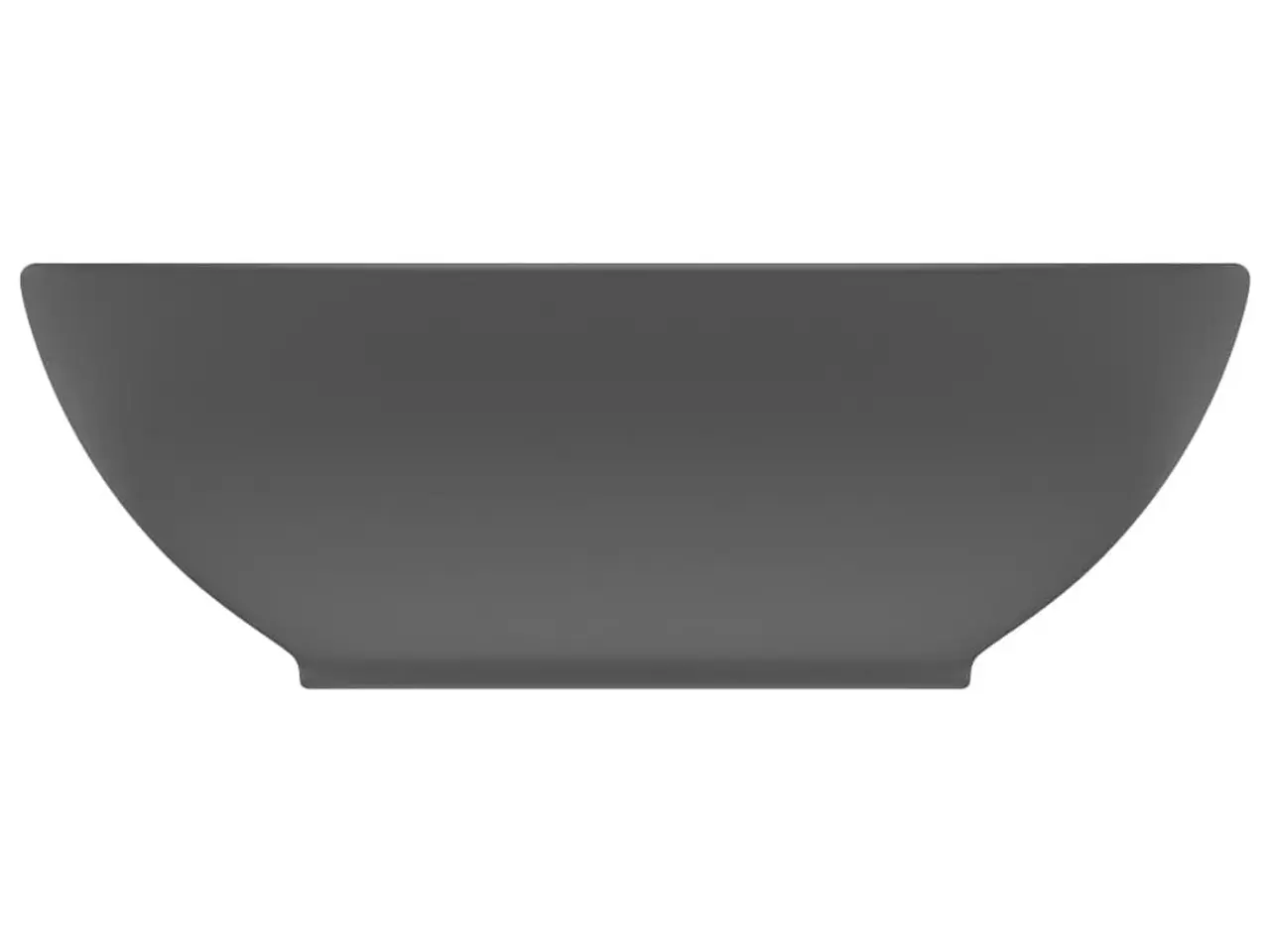 Billede 3 - Keramisk håndvask 40×33 cm - oval, mat mørkegrå