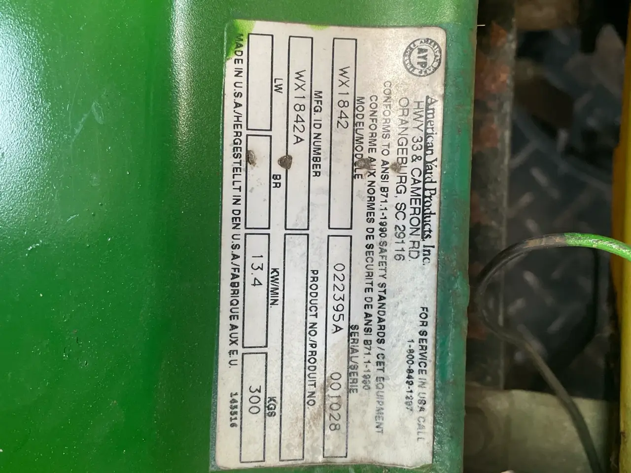 Billede 2 - SØGES bagtøj til Weedeater havetraktor.