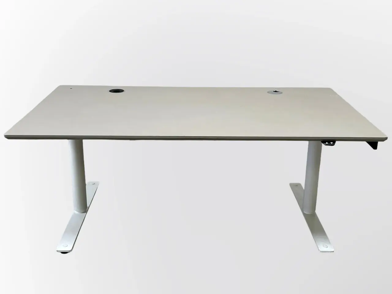 Billede 3 - Linak Hæve/sænkebord – Grå med Hvidt Stel 160x90 cm