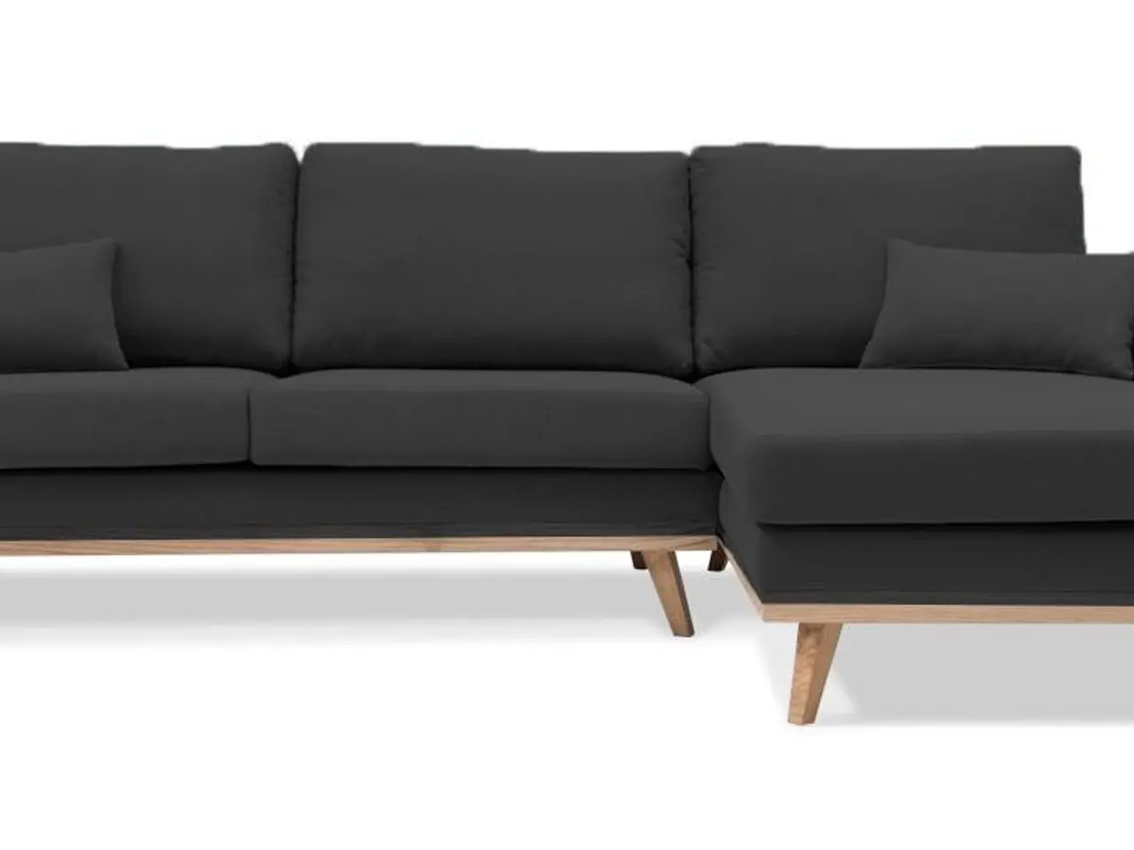 Billede 1 - Simone chaiselongsofa højrevendt - sort stof