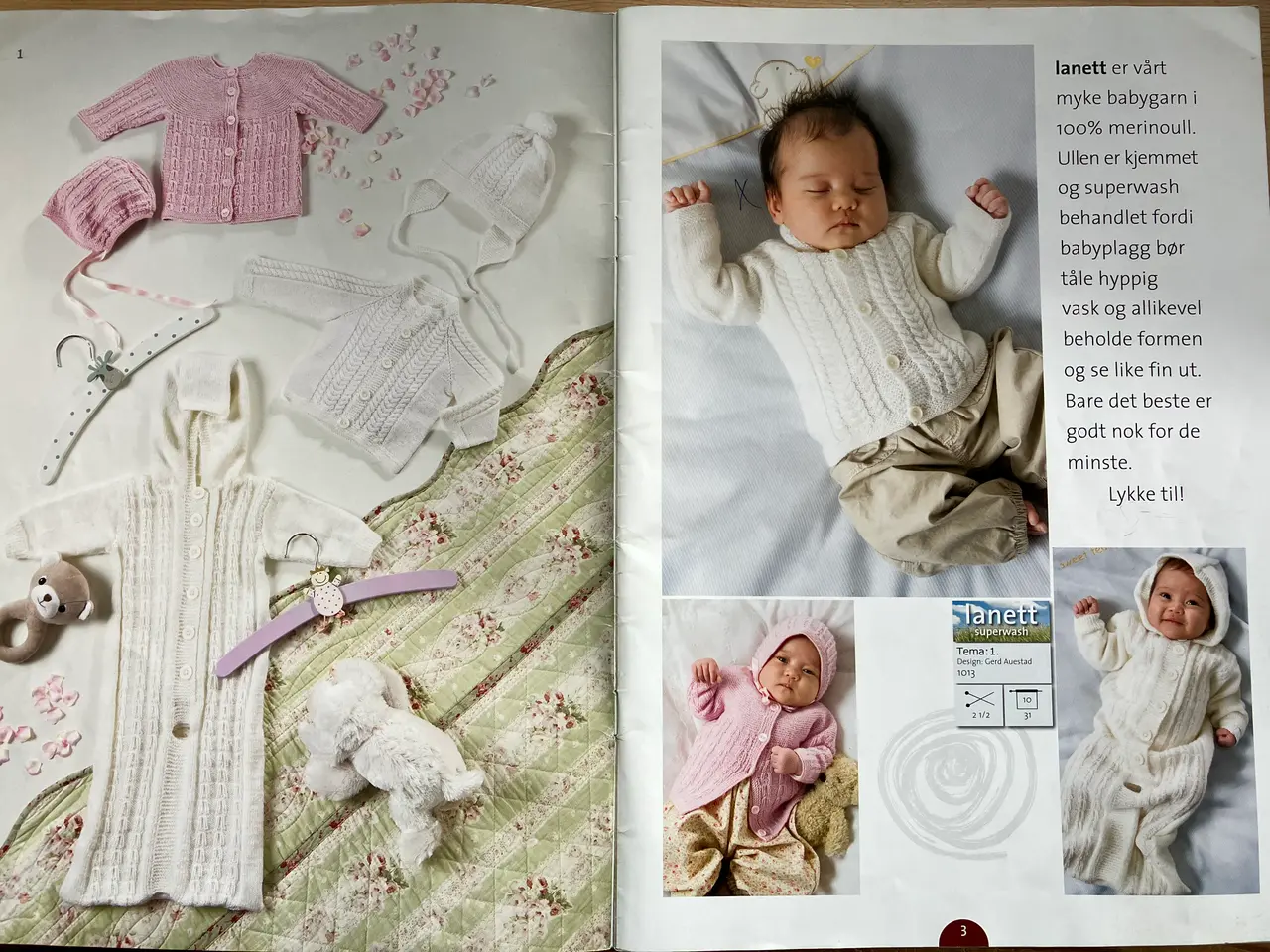 Billede 2 - Opskriftshæftet Lanett baby nr. 1013, 0-4 år