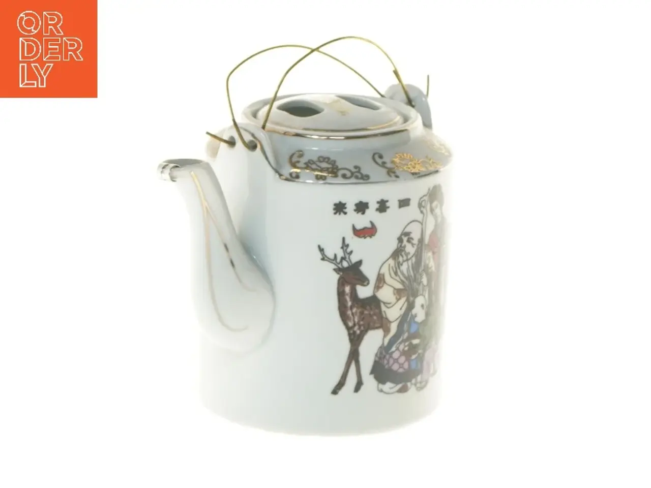Billede 1 - Dekoreret porcelænskande (str. Ø 11x13 cm)