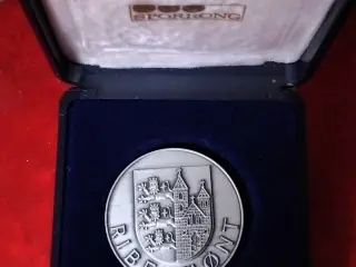 RARE!! SØLV RIBE MØNT / MEDALJEN Oplag Kun 300Stk!