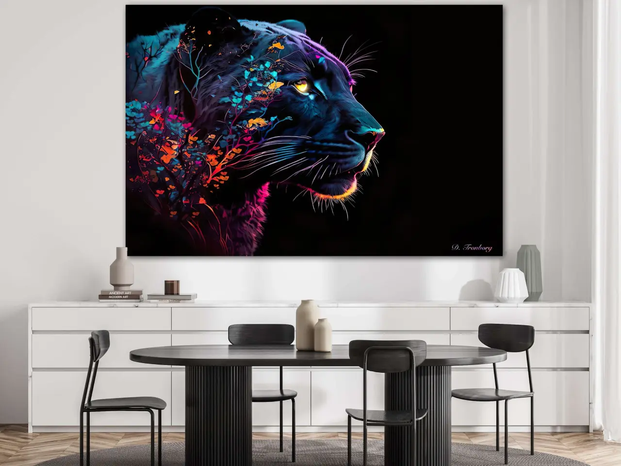 Billede 3 - Panter på lærred i 120 x 80 cm 