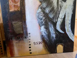 Maleri med elefantmotiv