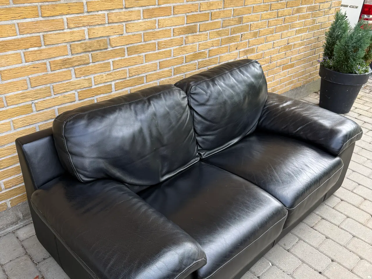Billede 2 - Sofa i læder