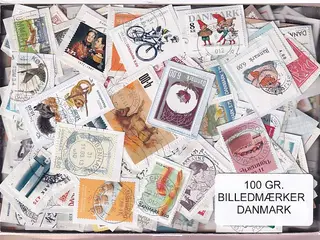 Danmark 100 g. Billedmærker Enkeltklip - Ny varer hjemkommet 31 - 10 - 2024 - Flot Parti !!