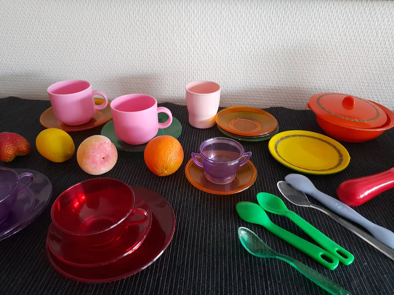 Billede 5 - Legemad: is, frugt + kopper, skeer m.m (40 dele)