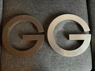 Flotte G & G bogstaver i metal