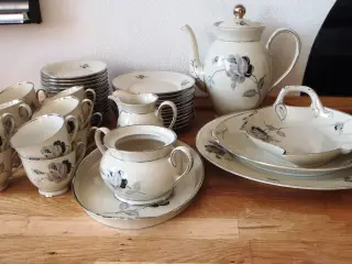 Kaffestel fra KPM - Sort Rose