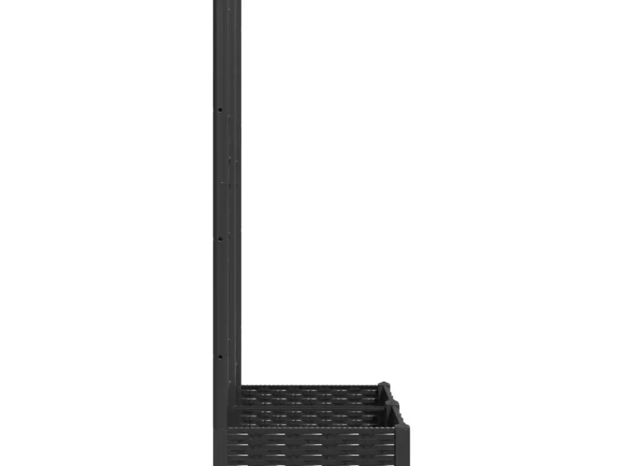 Billede 5 - Haveplantekasse med espalier sort 80x40x121,5 cm PP