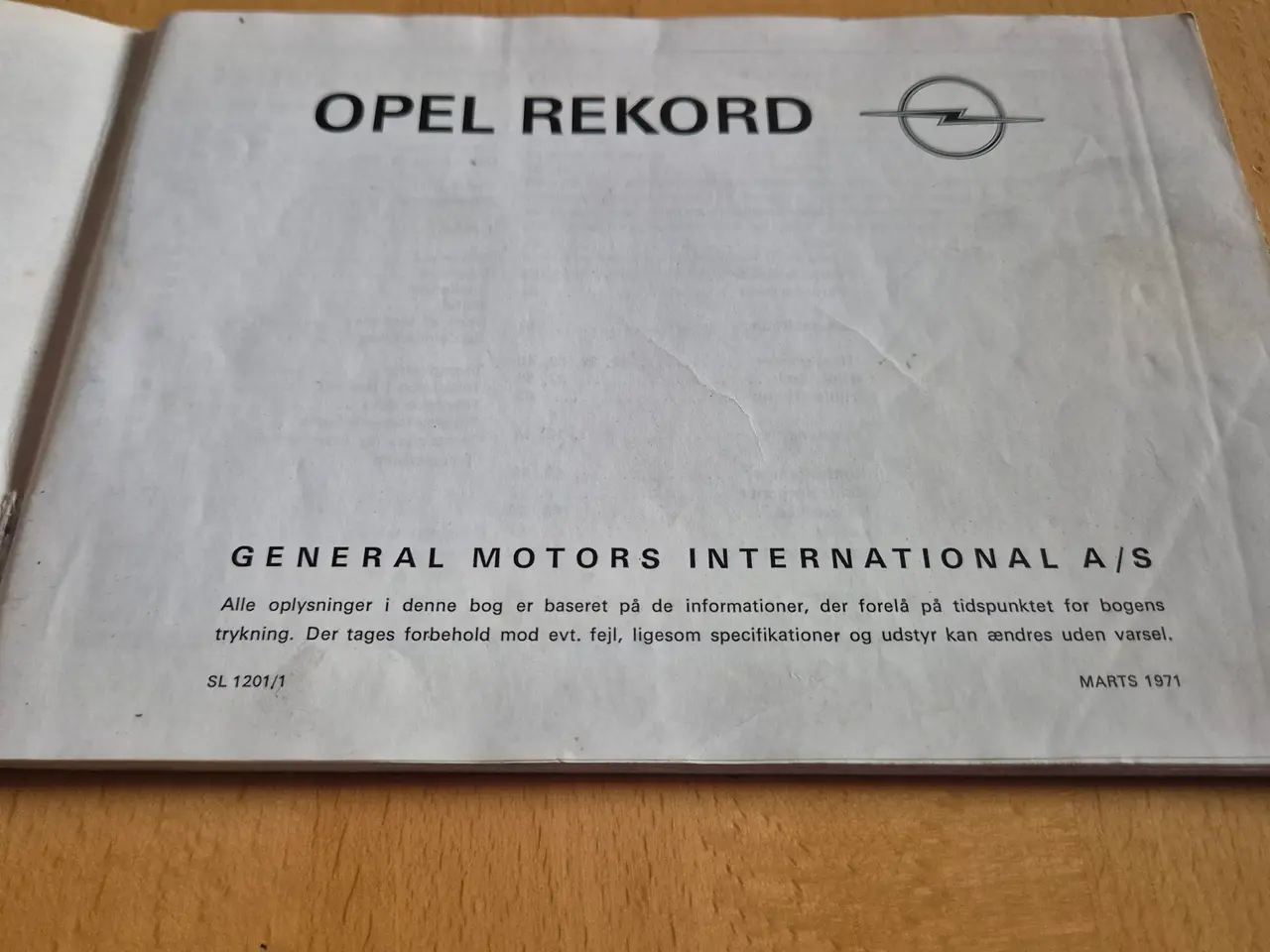 Billede 2 - Instruktionsbog til Opel rekord c.