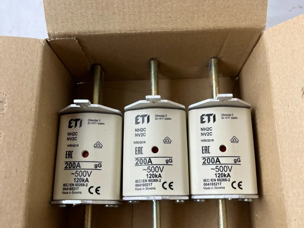 Billede 2 - ETI NH2C NV2C 200A 500V NH Fuse gG 120kA IEC 60269