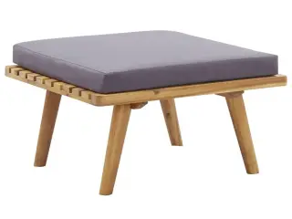 Havefodskammel med hynde 60x60x29 cm massivt akacietræ