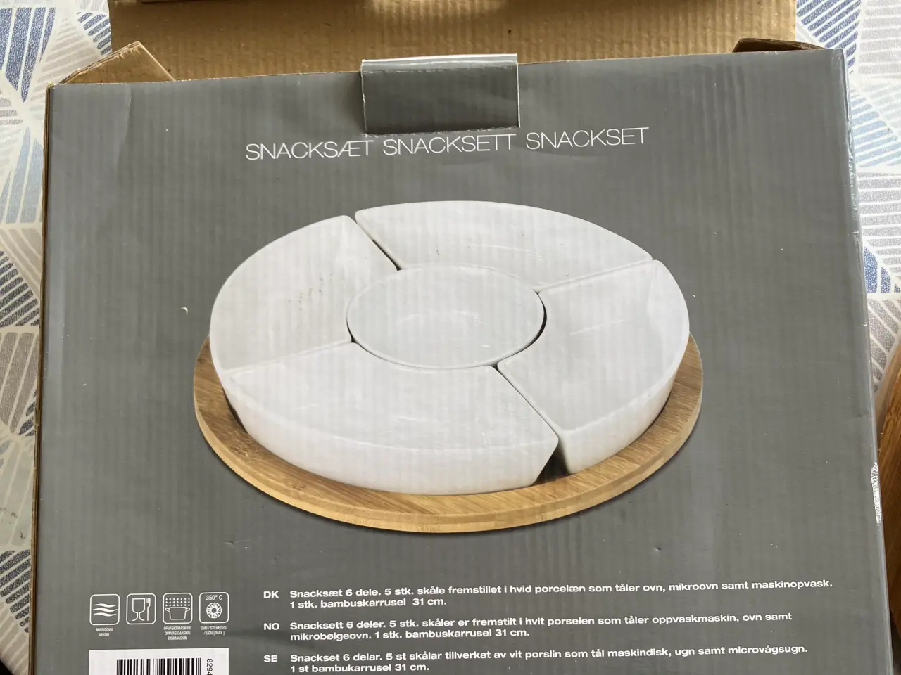 Billede 3 - Snacksæt/serveringsbakke