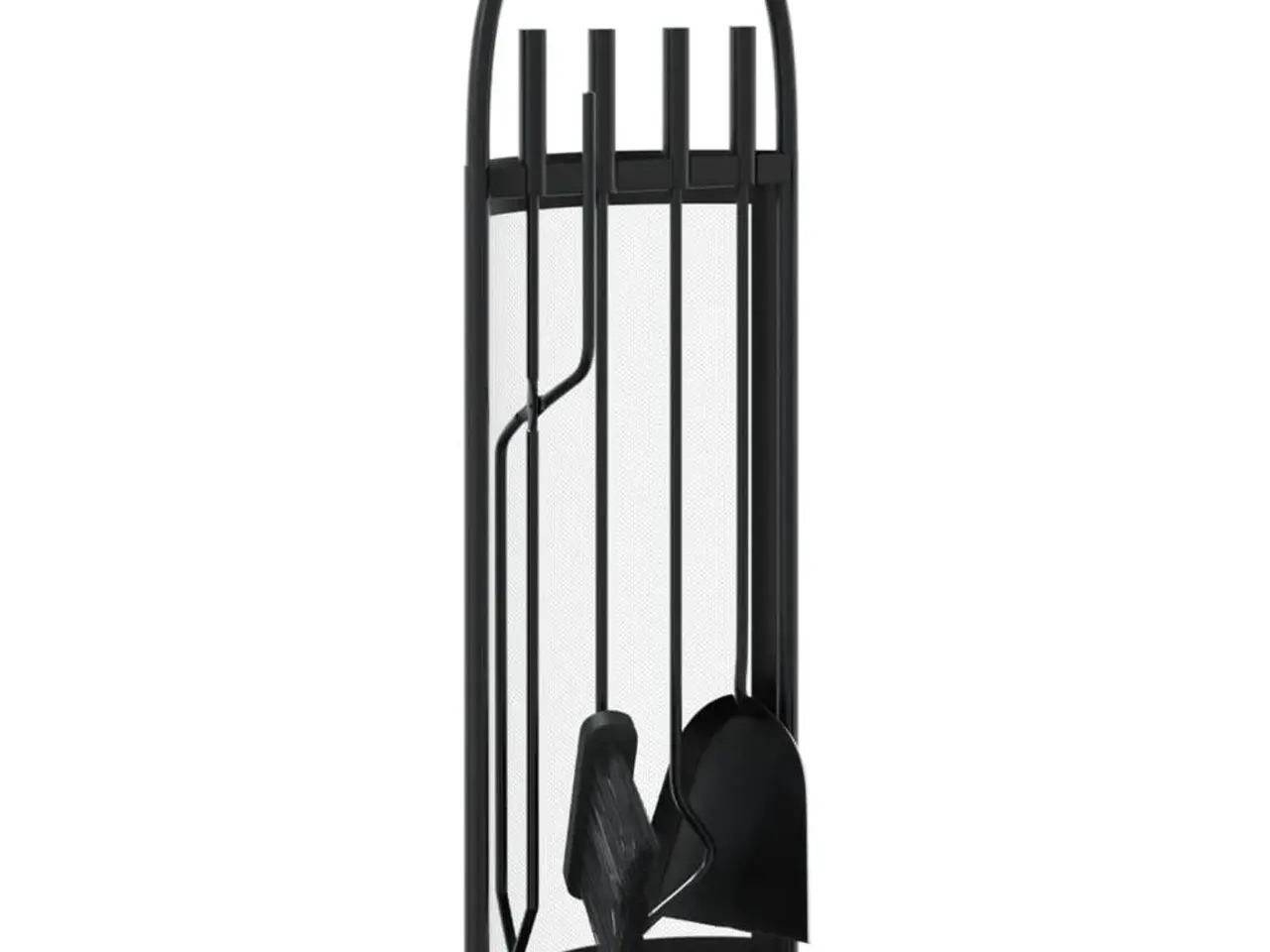 Billede 2 - 5-delt pejsesæt i stål - 23 × 15 × 66 cm, sort
