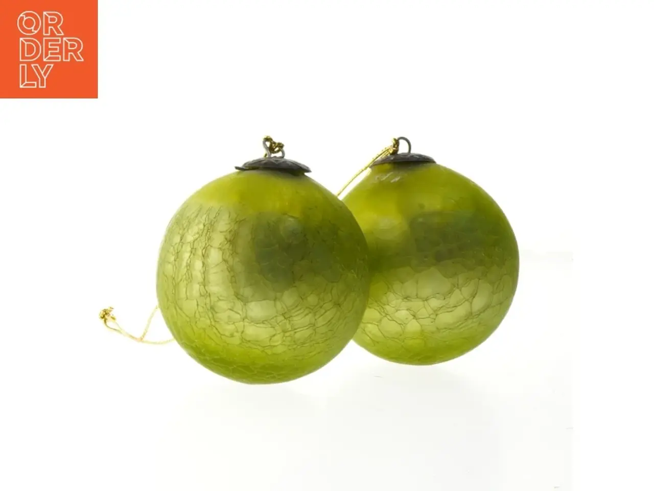 Billede 1 - Grønne glaskugler (str. Ø 10,5 cm)