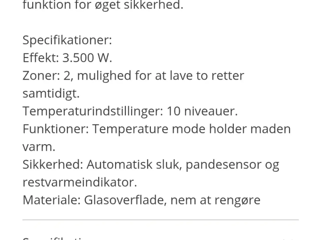 Billede 2 - Induktionskogeplade