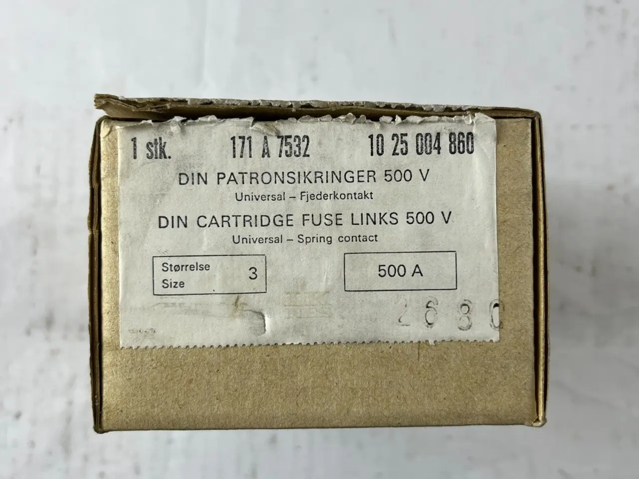 Billede 3 - LK-NES 171A7532 DIN 3 Cartridge sikringer 500A