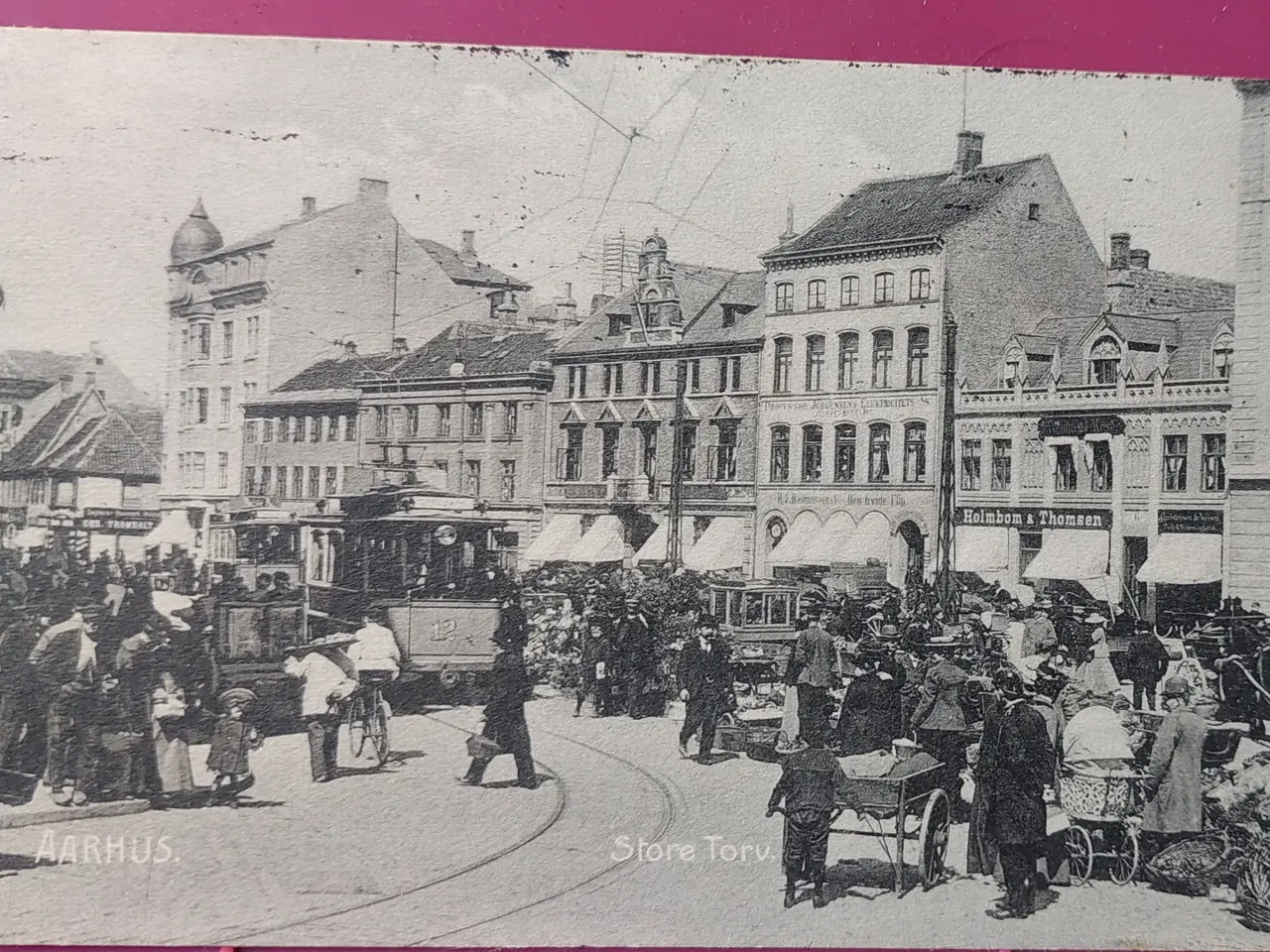 Billede 2 - Gamle løbne postkort med Aarhus motiver.