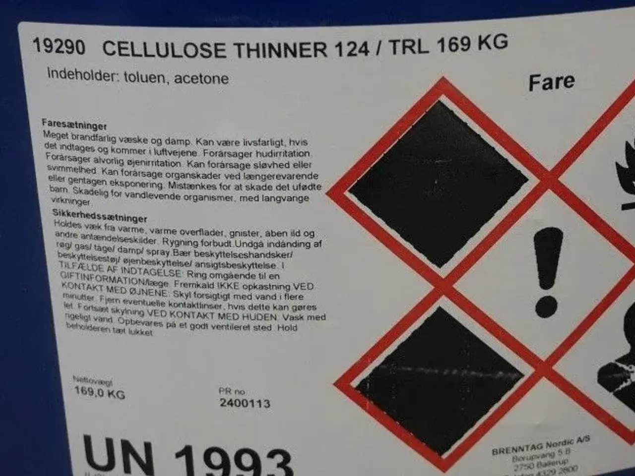Billede 1 - Cellulosefortynder + spc. til maling KØBES