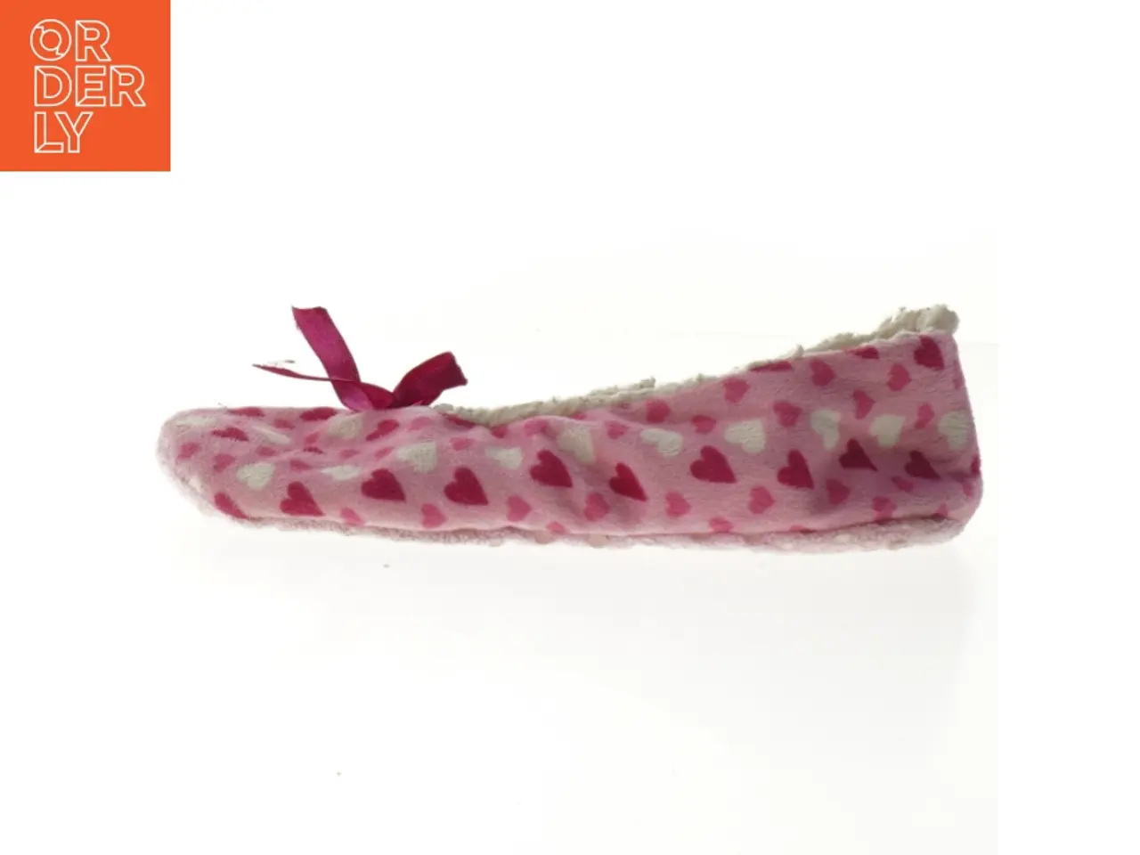 Billede 1 - Børnesutsko med lyserøde hjerter (str. 33,5 cm)