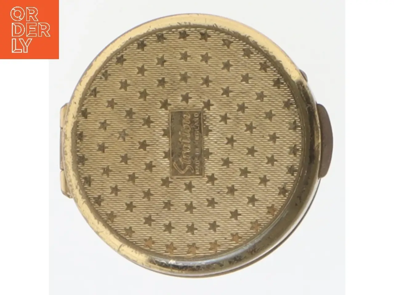 Billede 3 - Rund vintage pudderdåse med perlemor (str. Ø 4 cm)