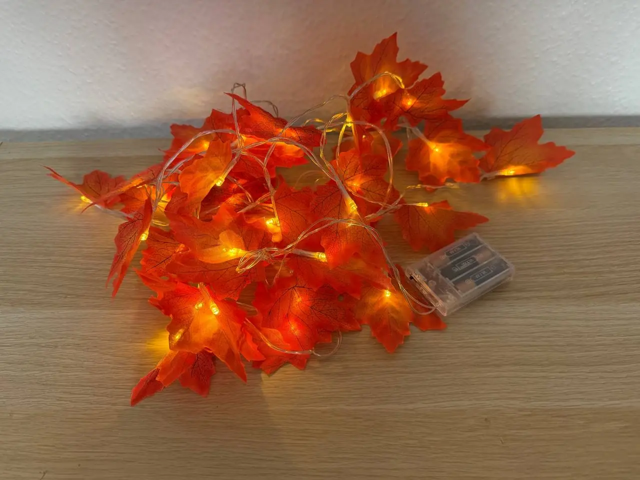 Billede 1 - Efterårslys – Smukke ahornblade fairy lights